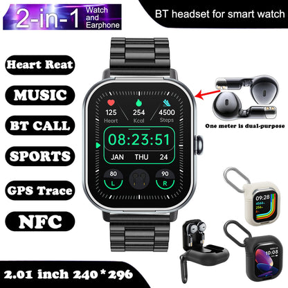 Montre SMART WATCH avec écouteurs TWS 2 en 1