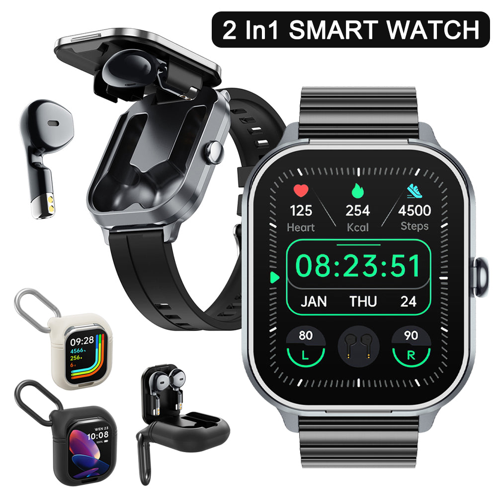 Montre SMART WATCH avec écouteurs TWS 2 en 1
