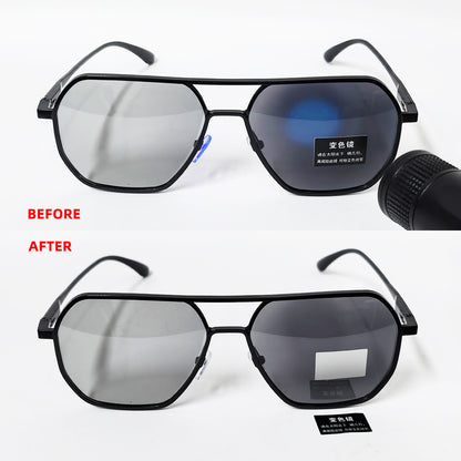 Lunettes de Soleil Photochromiques en Métal de Luxe pour hommes et femmes