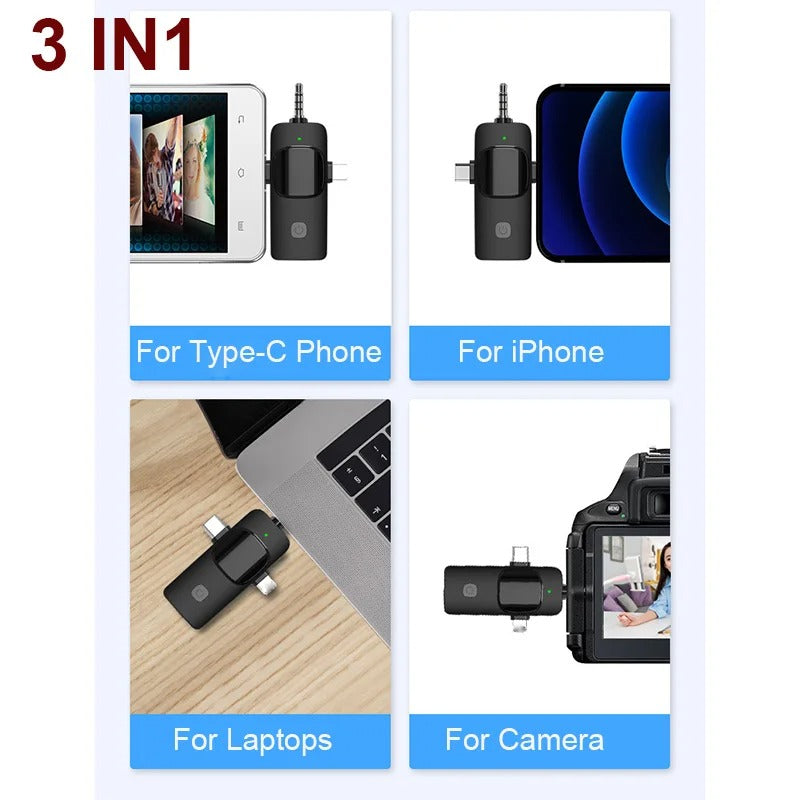 Mini Micro Cravate LAVALIER 3 en 1