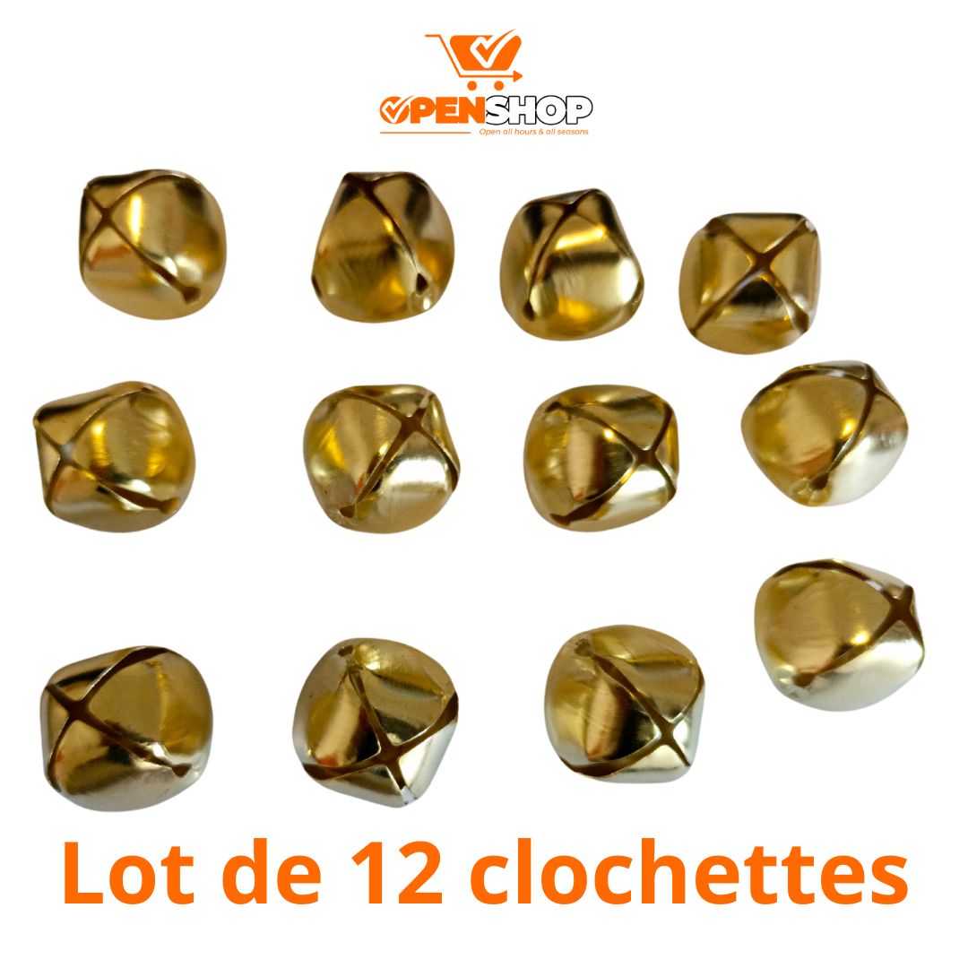 Clochettes Pendentifs Or/Argent en lot de 12