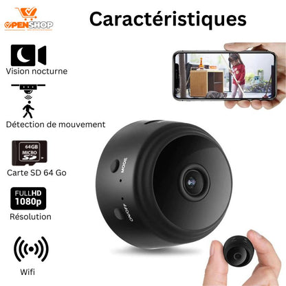 Mini Caméra A9 sans fil + SD 64 Go